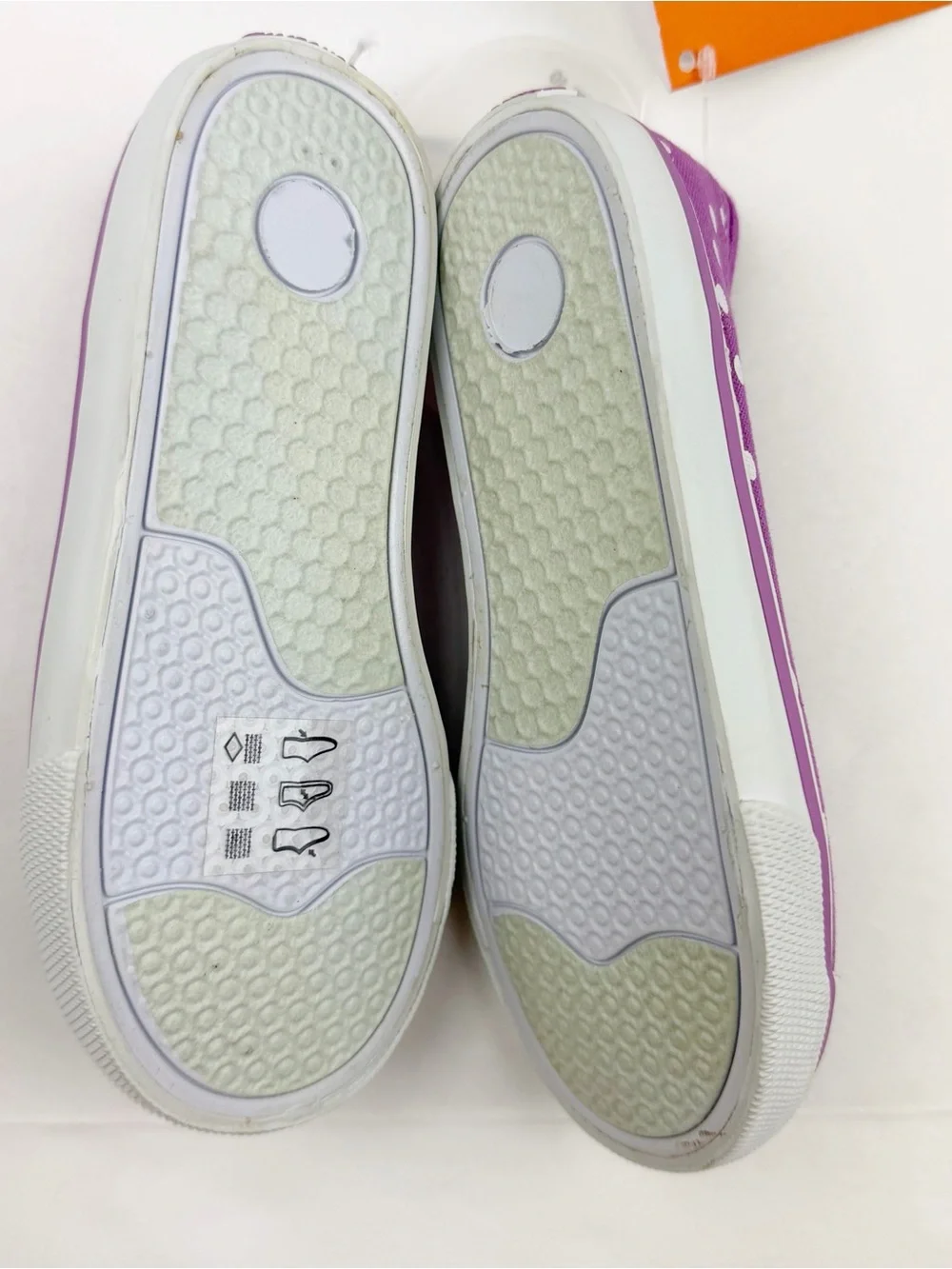 Gymboree Pinwheel Pastels Purple White Polka Dot Slip On Shoes Bow Size 10